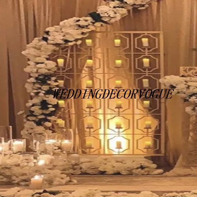 Candle Wal For Marriage Stage Decoration Wedding Metal Candle Wall For