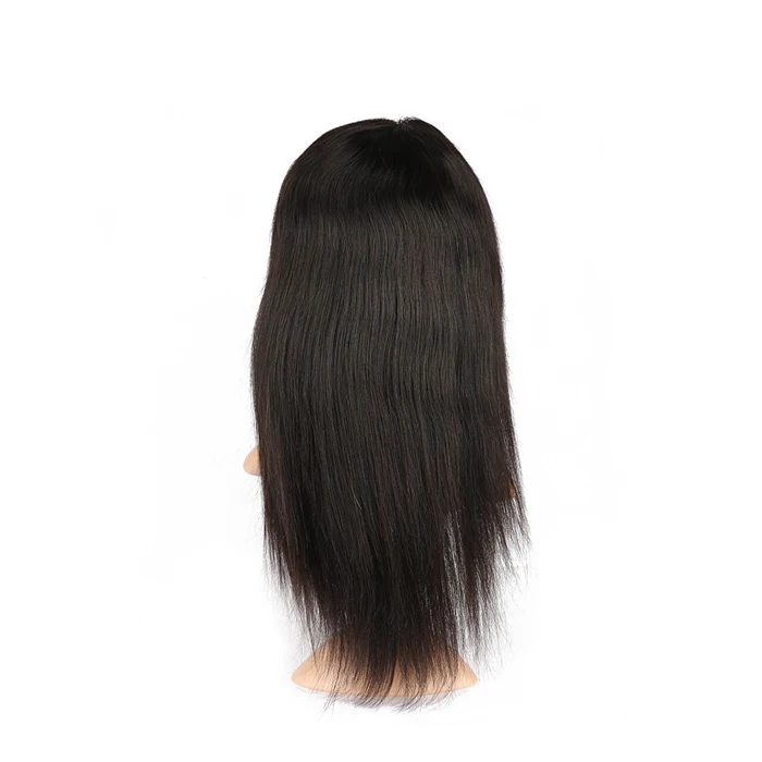 Bangladesh Made Wig Front Lace Long Straight Real Silk Hair Headgear