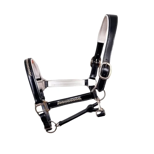 Newly Design Horse Halter Dressage Genuine Leather Halter With Crystal