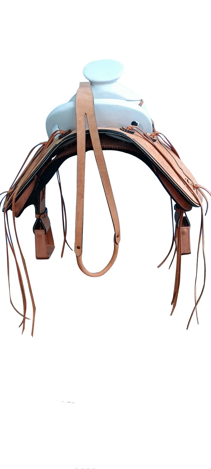 Charro Leather Horse Saddle With High Quality Fiber Glass Tree And Iron