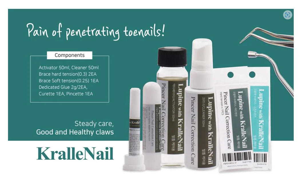 Dr. Kralle Hurtless Nail Kit For Ingrown Toenail,Made In Korea. Simple