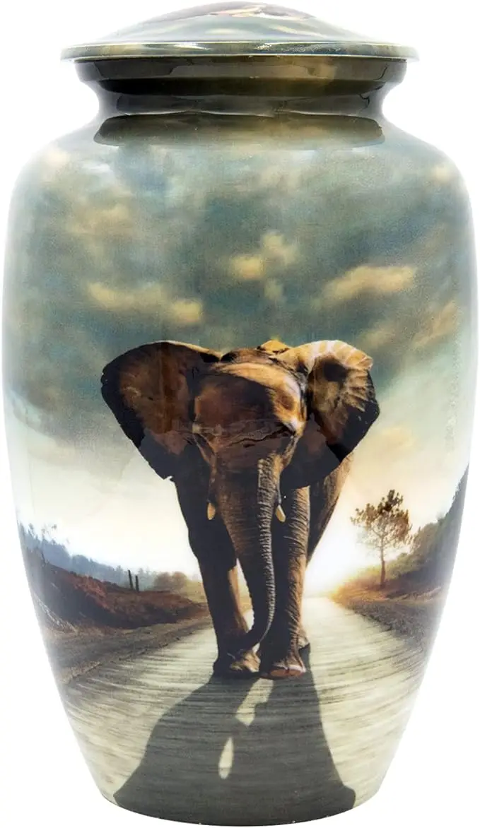 Elephant Cremation Urn With Velvet Bags And Custom Engraving For ...