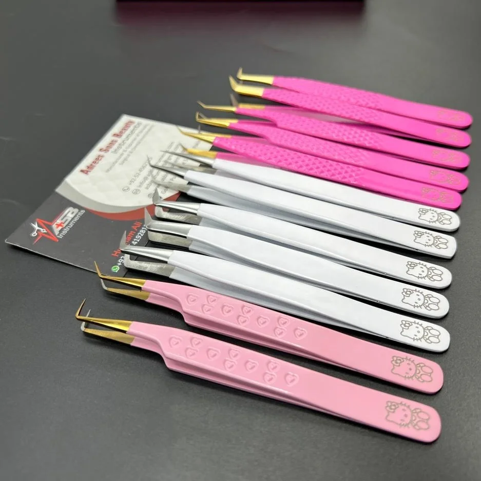 Hello Kitty Lash Tweezers Best Selling Japanese Stainless Steel Volume Eyelash Tweezers High