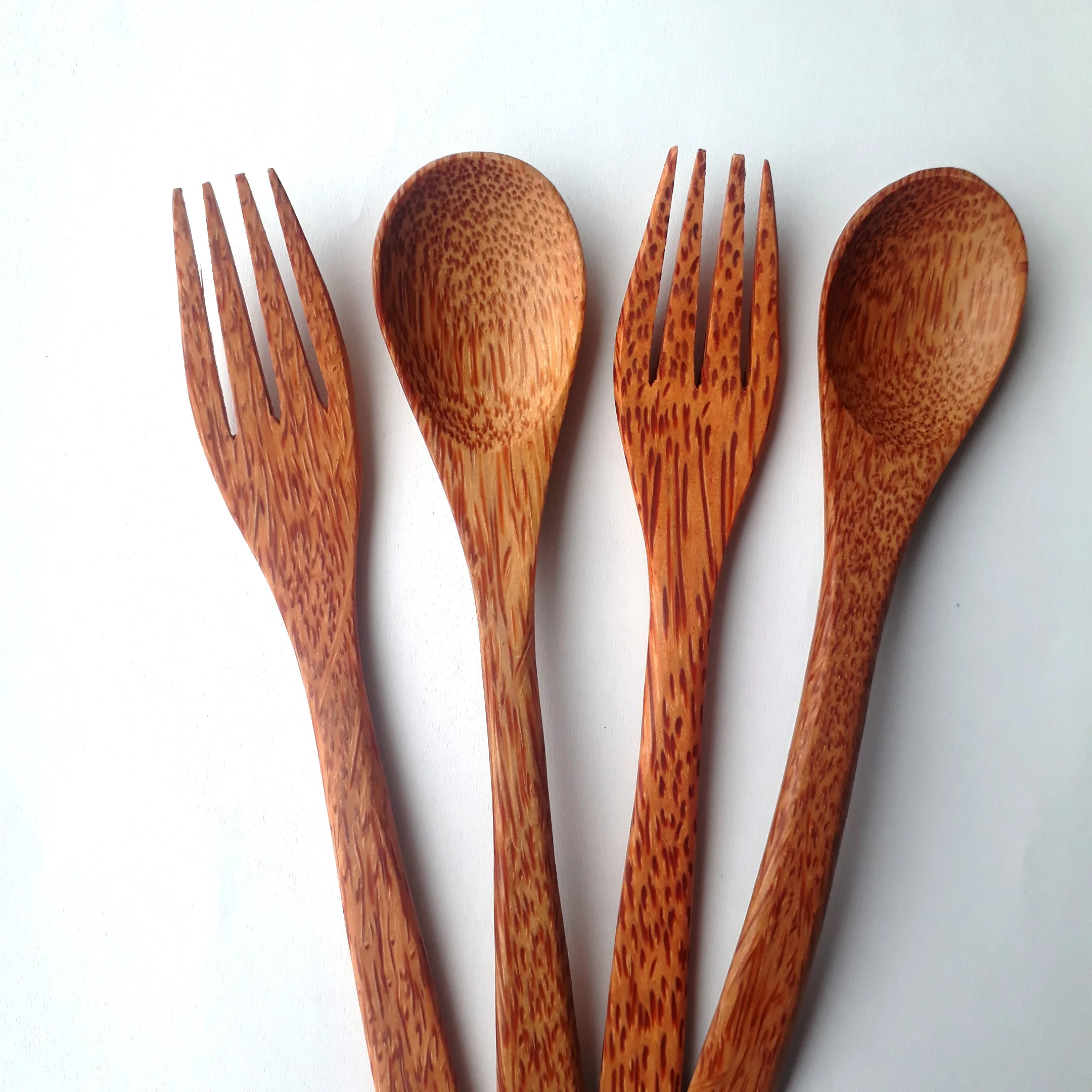 Brown Flatware Wooden Cutlery Set And Utensils Best Selling New Design