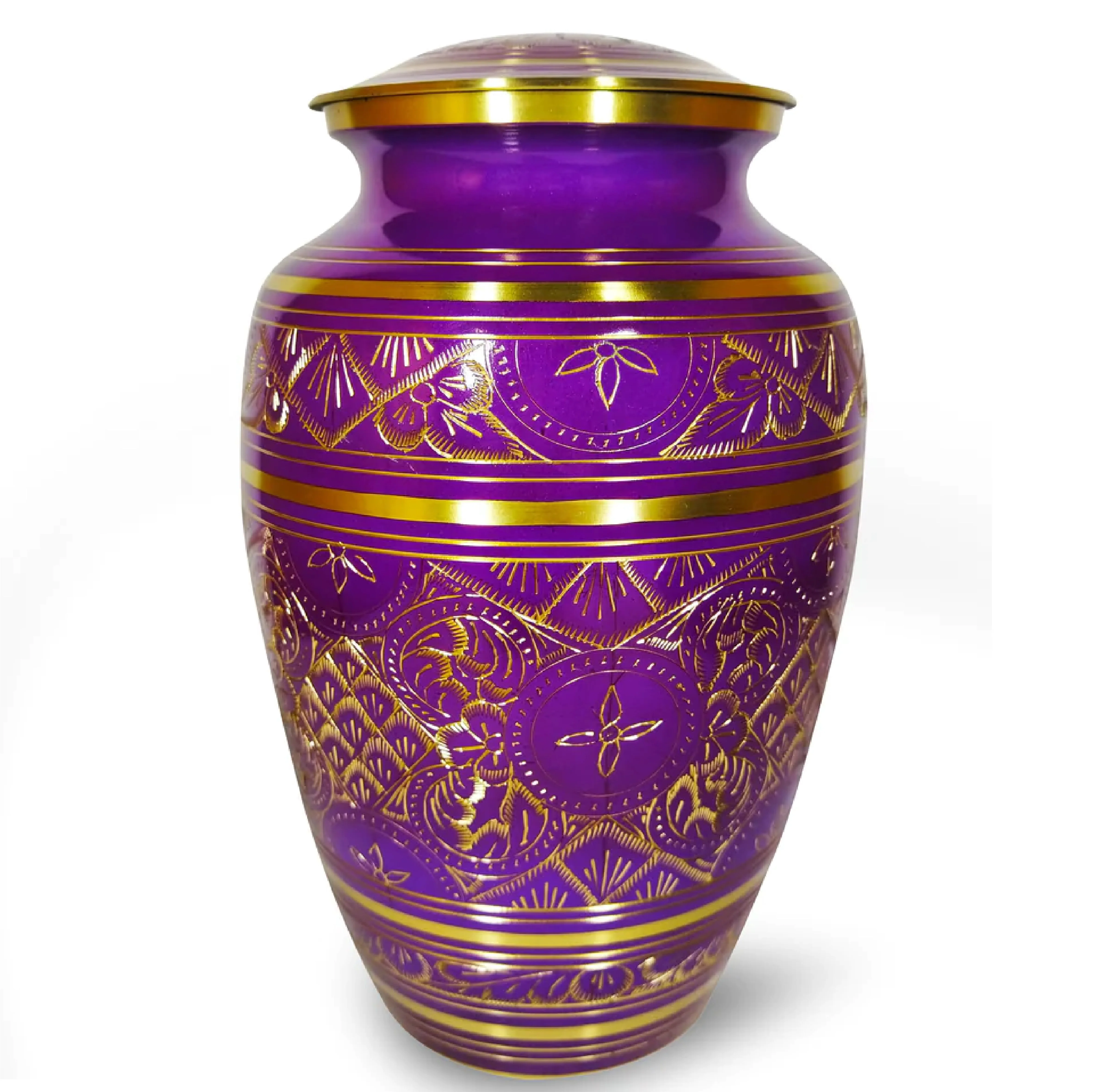 High Quality Black Metal Cremation Urns Hot Selling Full Engraved Brass