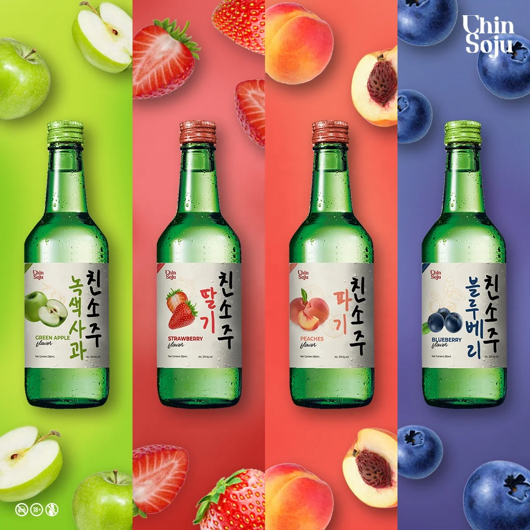 Chin Soju Fruit Flavours 360ml Korea Soju High Quality Low Price Import ...