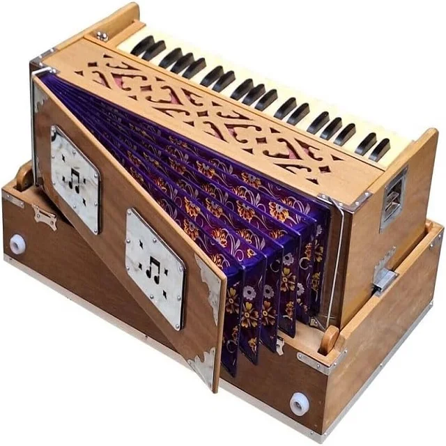 Folding Harmonium 3.5 Octaves 9 Stops 7 Fold Bellow 42 Keys 440 Hz Double Reeds Buy Harmonium