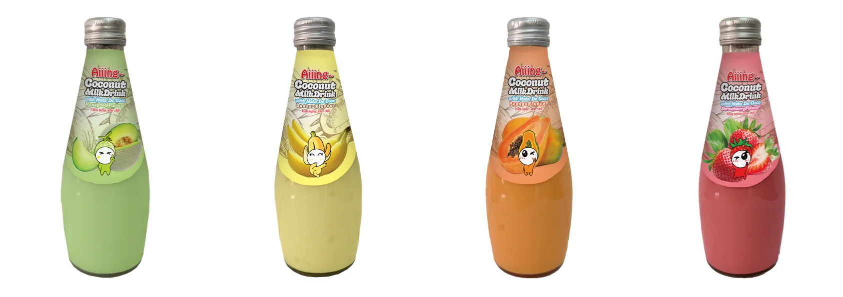 Aiiing Coconut Milk With Nata De Coco Original Flavour Coconut Milk