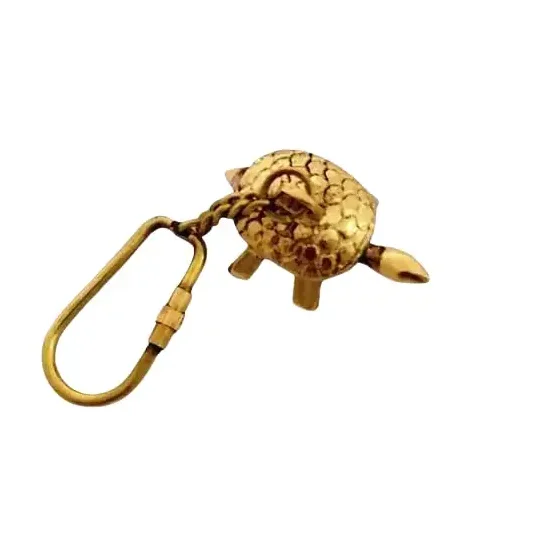 Handcrafted Antique Tortoise Keychain For Gifting Nautical Ornament
