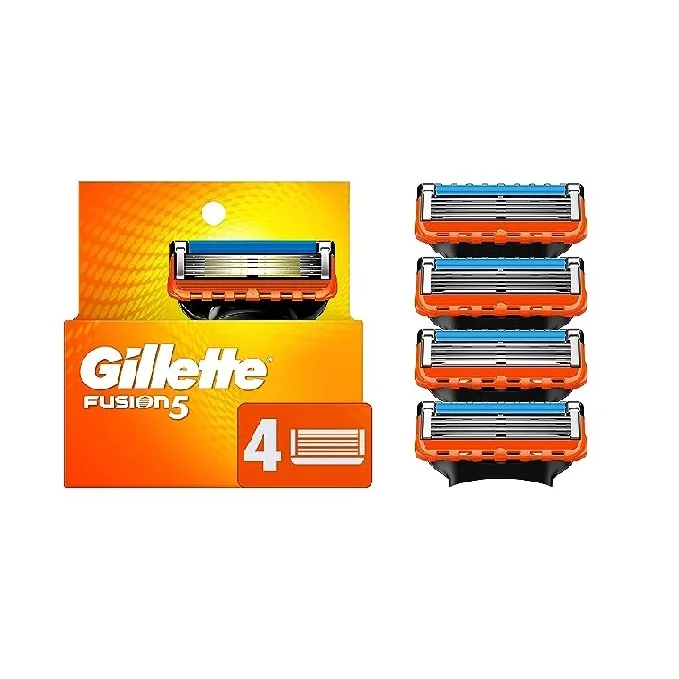 Gillette Fusion 5 Men's Razor Blades Pack Of 4 Cartridge Refills Mens