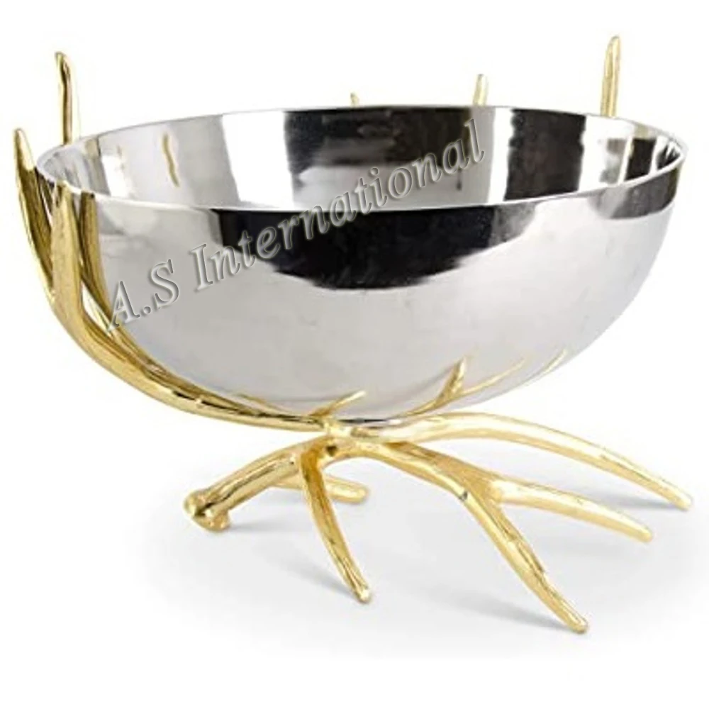Wholesale Modern Stylish Handcrafted Metal Decorative Centrepiece Bowl For Luxury Metal Bowl