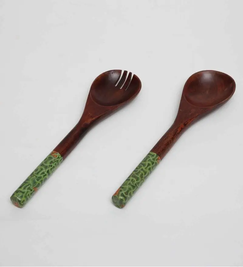 Brown Flatware Wooden Cutlery Set And Utensils Best Selling New Design