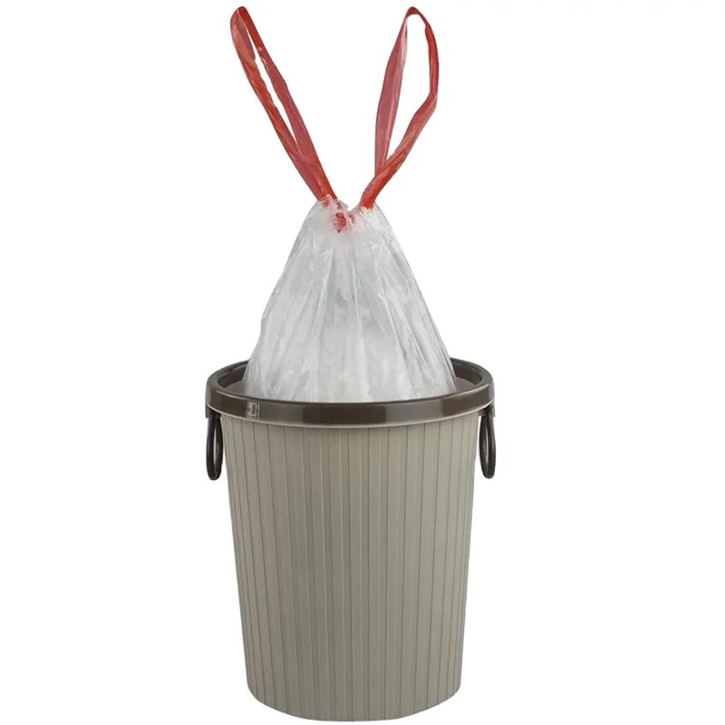 Hdpe Drawstring Trash Bag Heavy Carrier Drawtape Bag On Roll Trash Bag