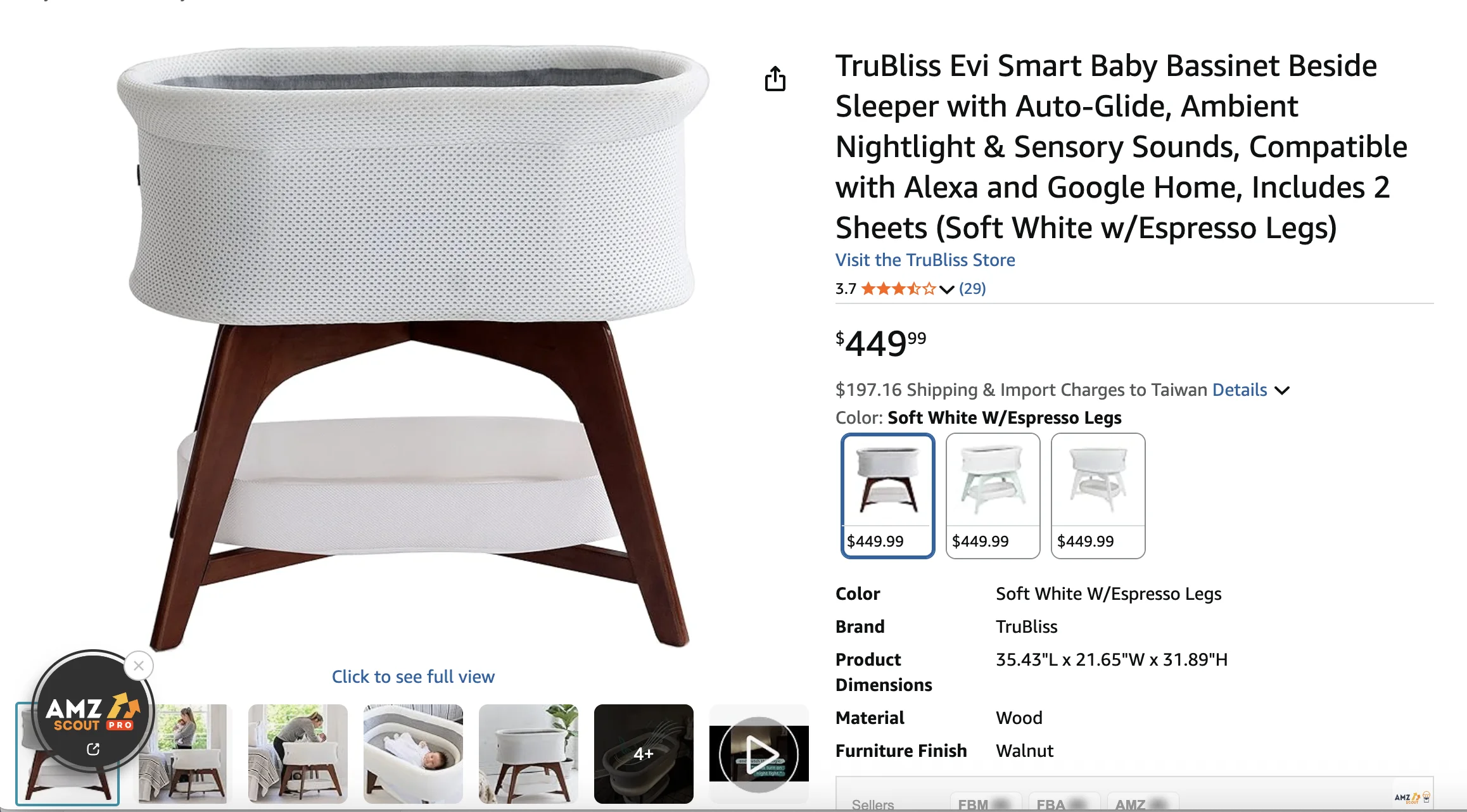 Nursery furniture order staged in the Kid Smile Corp. warehouse