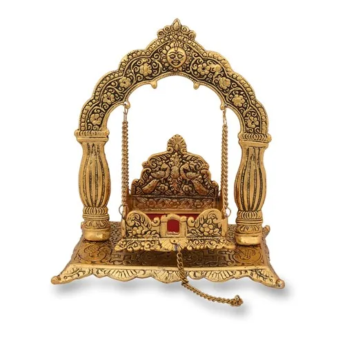 Krishna Bal Gopal Jhula For Laddu Gopal Metal Swing For Hindu God Lord Krishna For Janmashtami