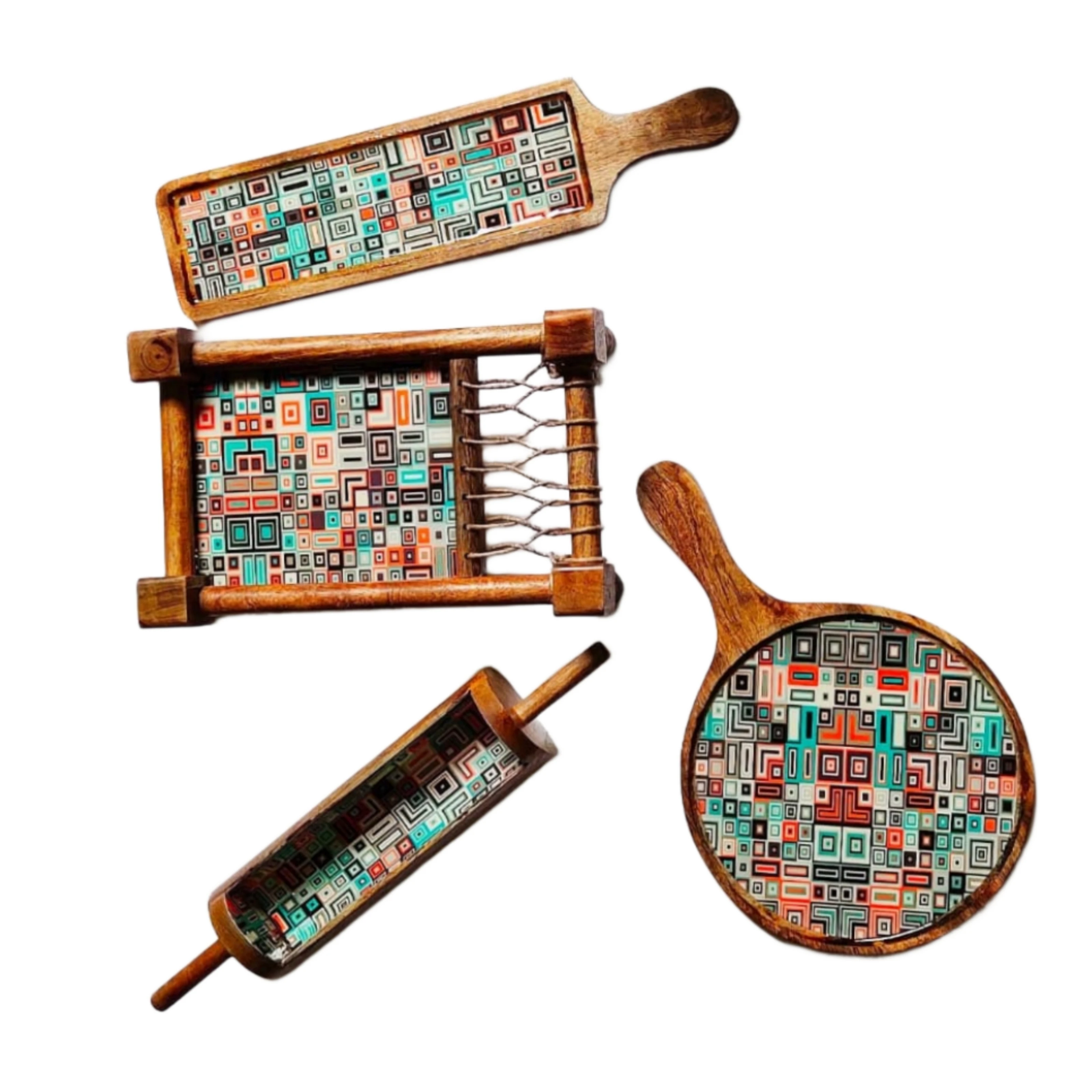 Wooden Khatiya Platter Set Buy Wooden Khatiya Platter Set Awesome