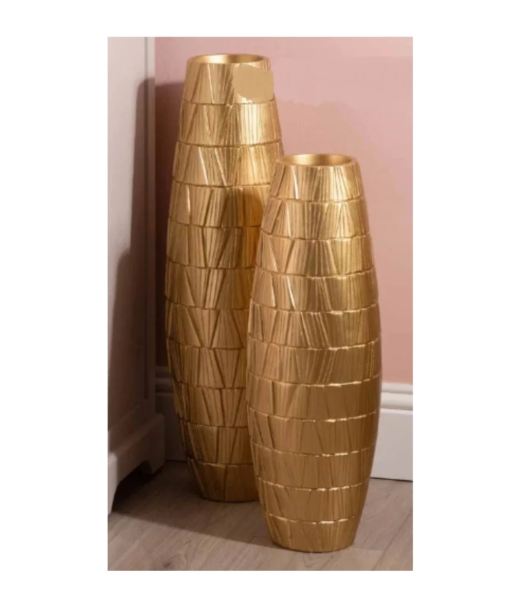 Floor Flower Vase Gold Plated Designer Modern Classic Style Home