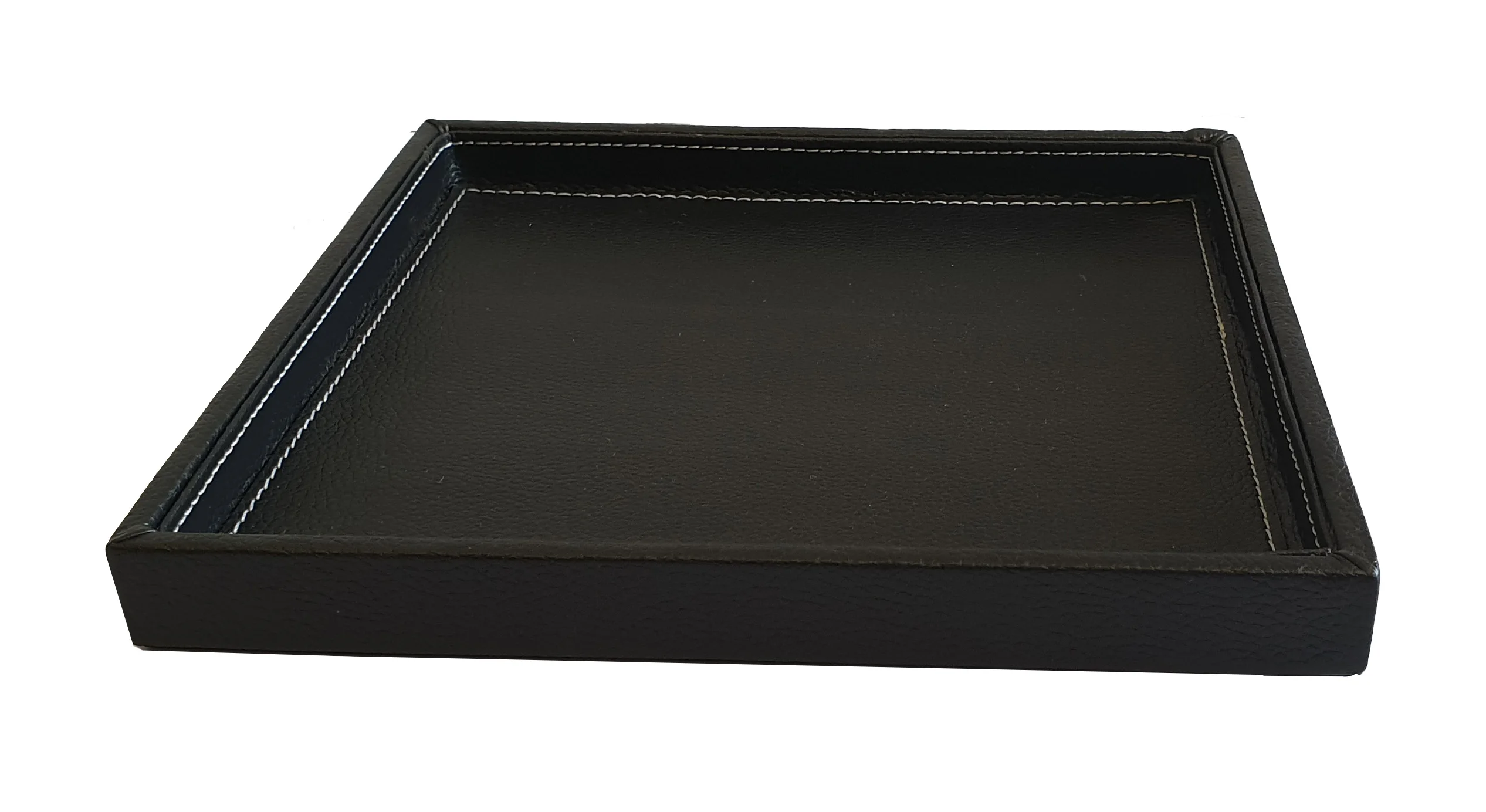 Black Leather Tray Perfect For Storing Daily Essentials In Modern Space ...