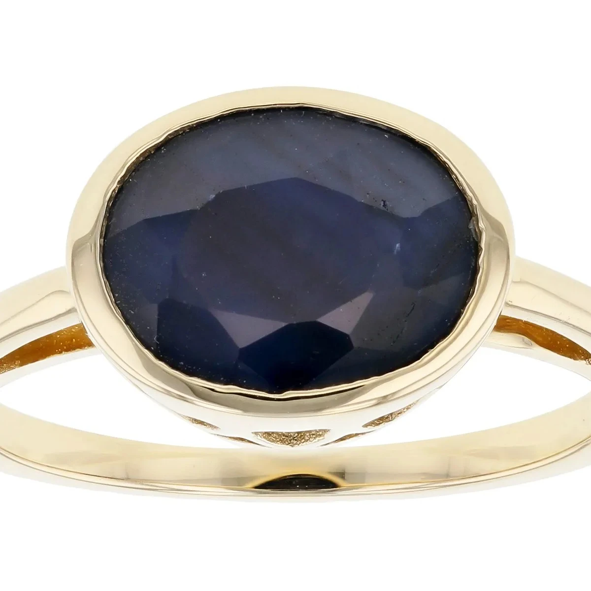 Sapphire Serenity: Blue Sapphire 10k Yellow Gold Ring | A Stunning ...