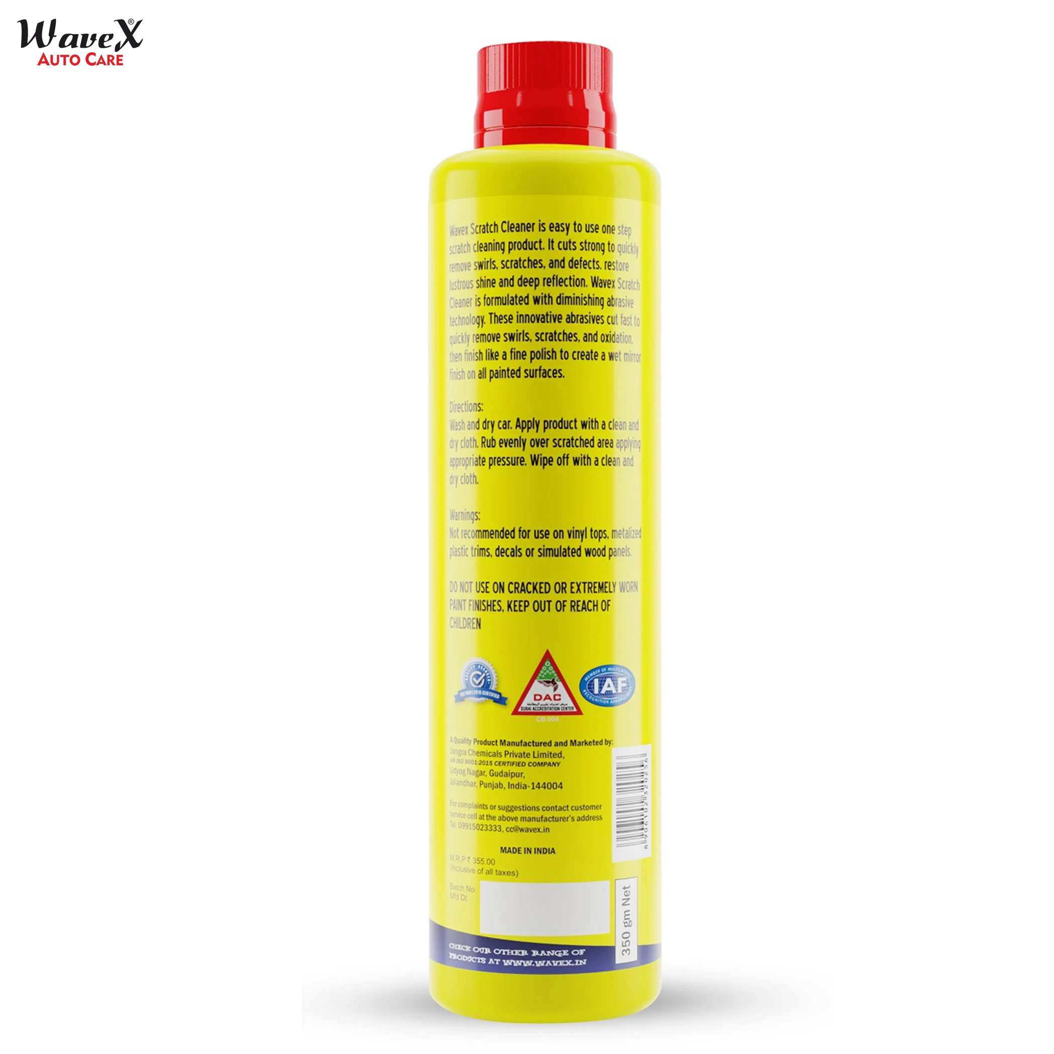 Wavex Auto Paint Scratch Cleaner 350 Gm Car Polish Restore Lustrous