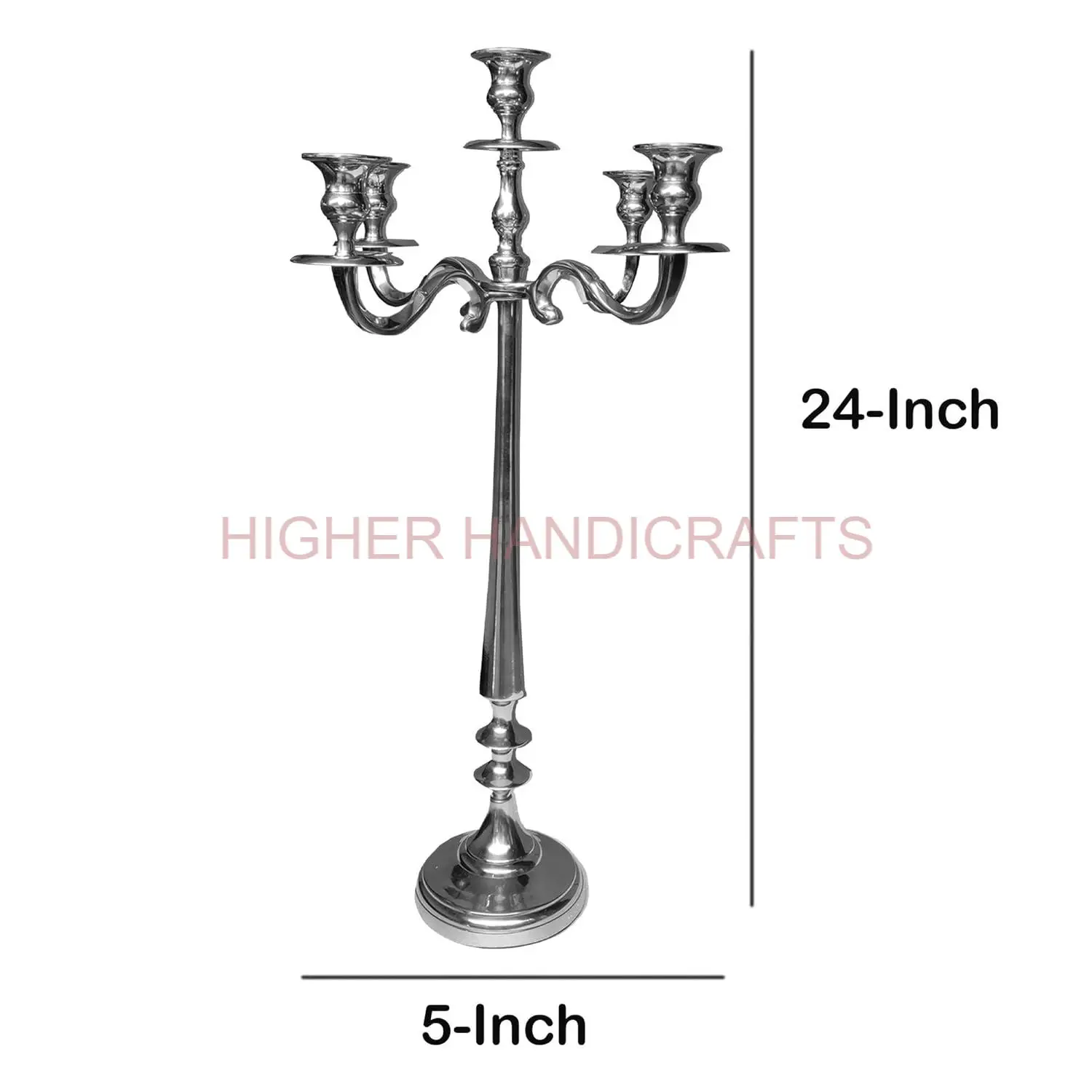 Five Arm Candelabra Tall Glossy Taper Candle Holders,Candle Stands ...