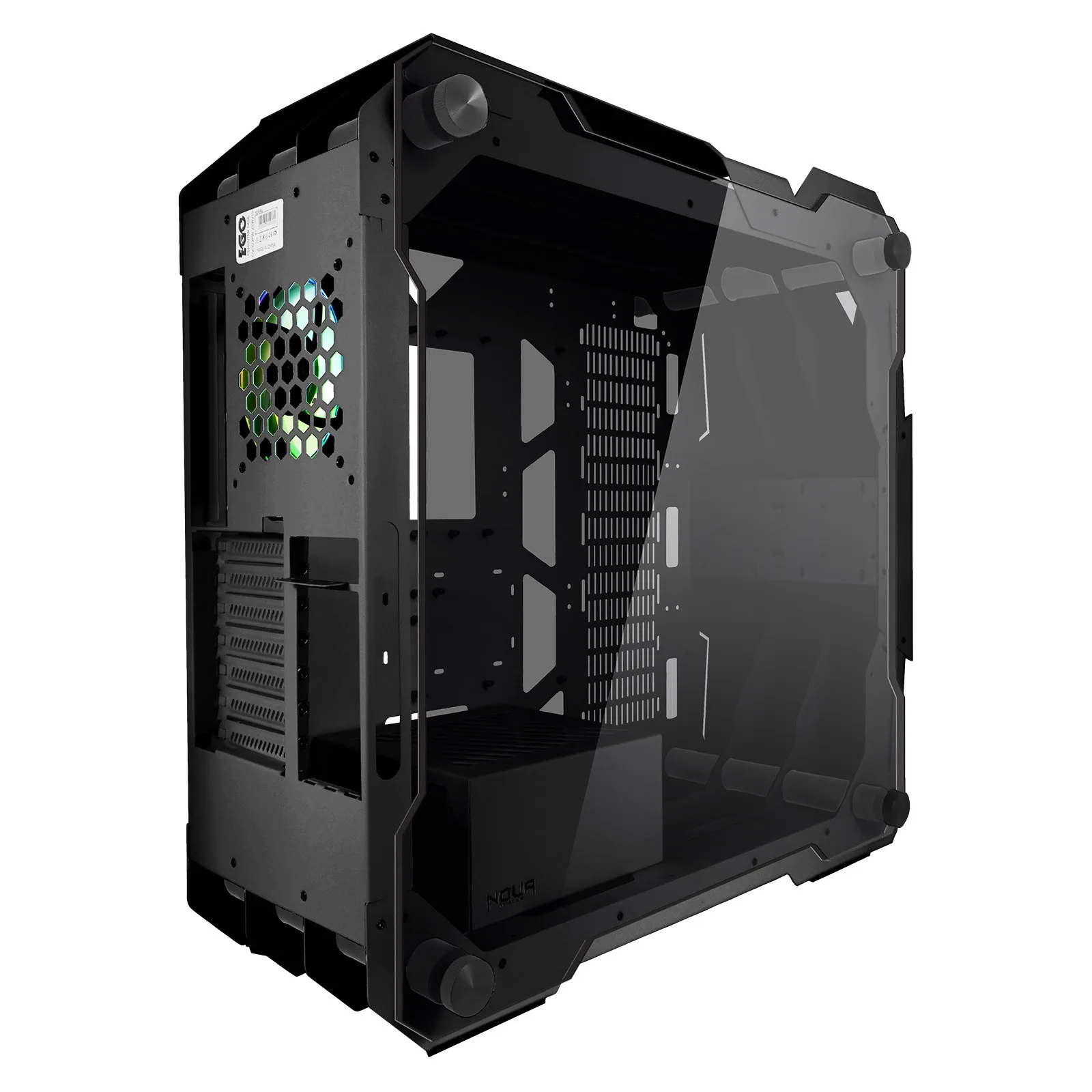 E-atx Full Tower Gaming Case Black Computer Pc Desktop Argb Led Cabinet ...