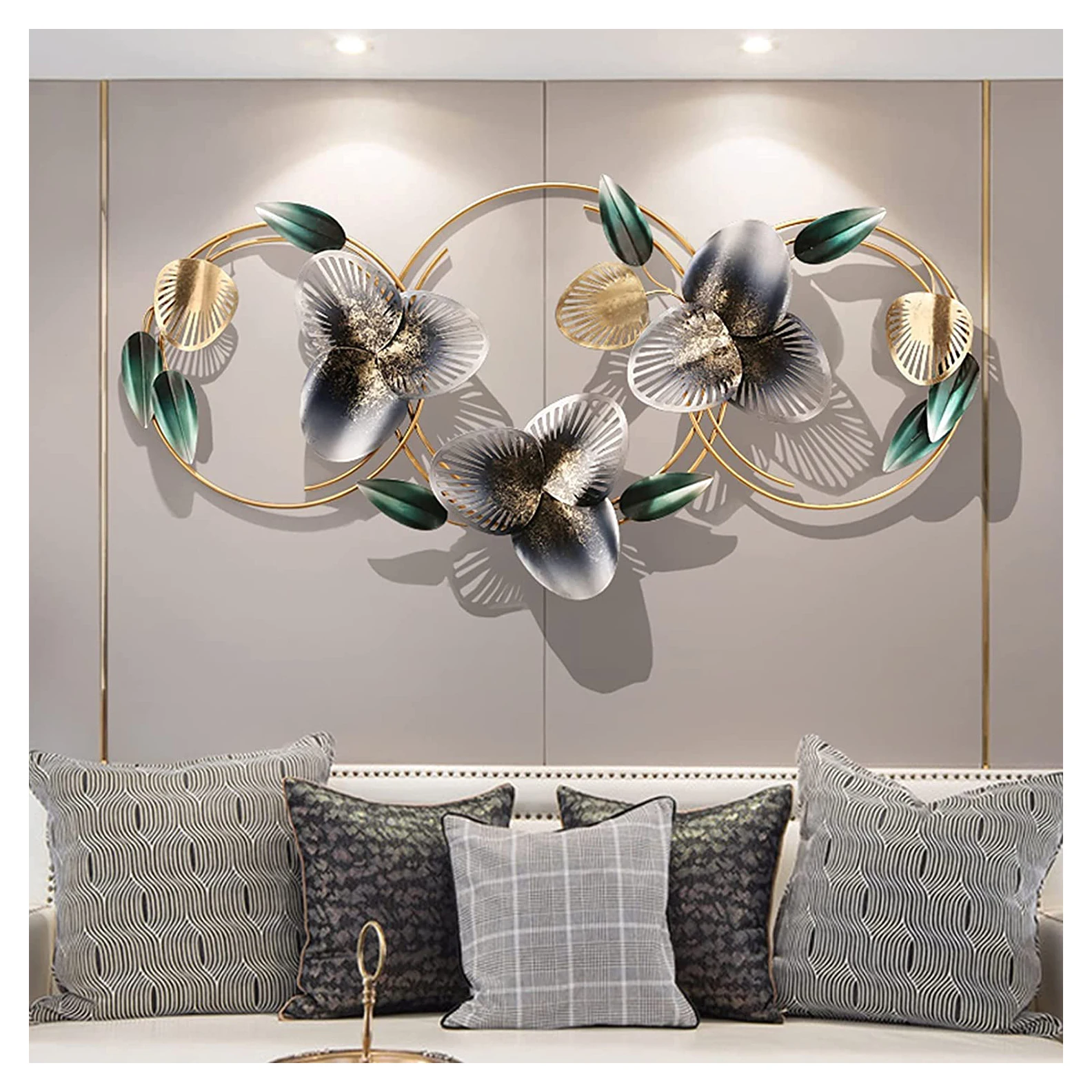 Best Selling Wall Art Metal Leaf Wall Decoration Hot Sale Framed Unique