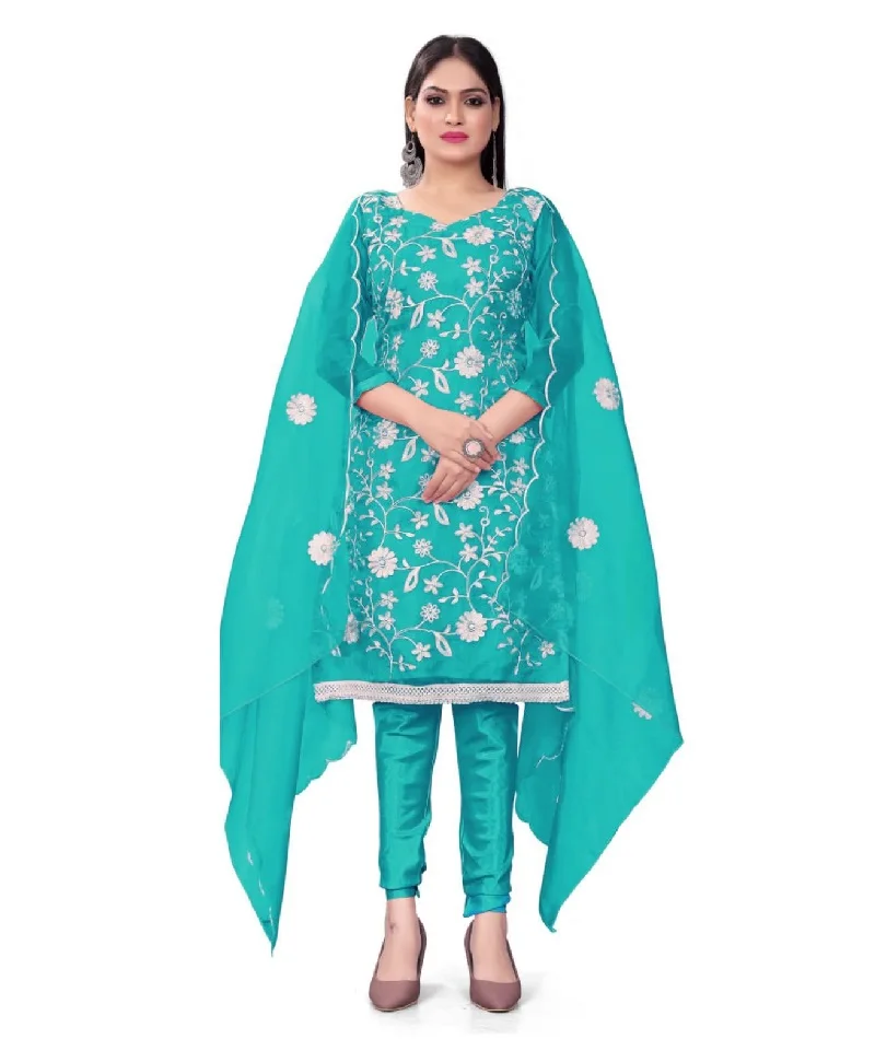 Indian And Pakistani Style Organza Silk Salwar Kameez Suit With ...