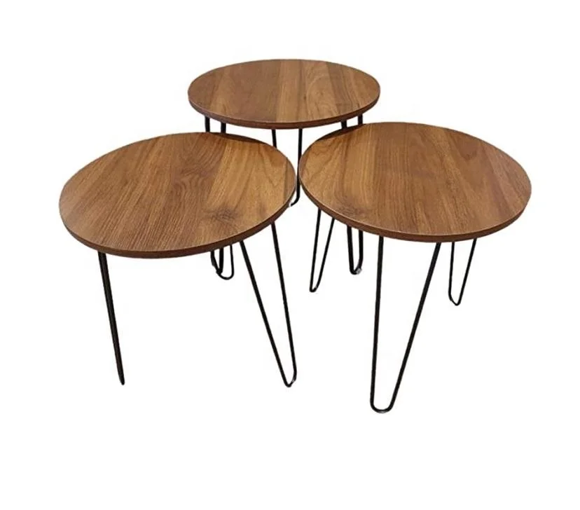 Modern New Design Iron Metal Coffee Table With Solid Wooden Top Buy