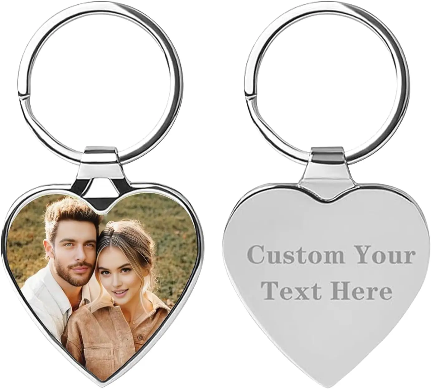 Custom Keychain with Picture Personalized Engraving