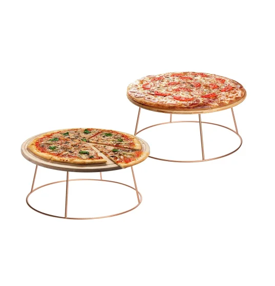 Metal Food Platter Tray Display Racks Pizza Pan Stand Plated Holder Pizza Tray Racks Small Size 5985