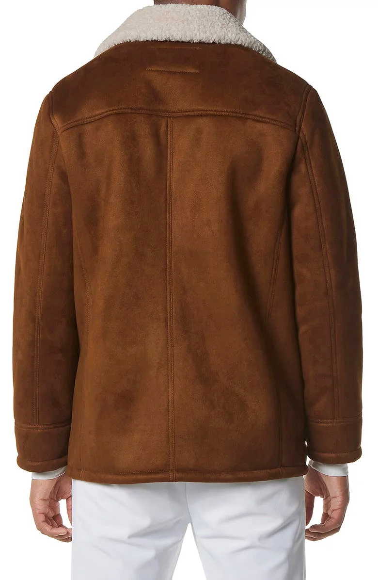 Wholesale Men Choco Aviator Real Sheepskin Leather Jacket - Buy Men ...