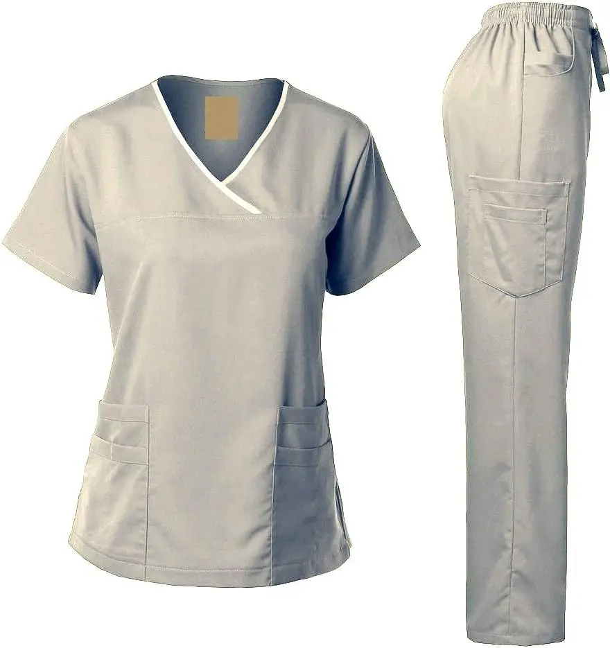New Style Hospital Scrubs Sets Nurse Uniform Fit Scrubs Women Spandex Medical Nursing Scrubs Set