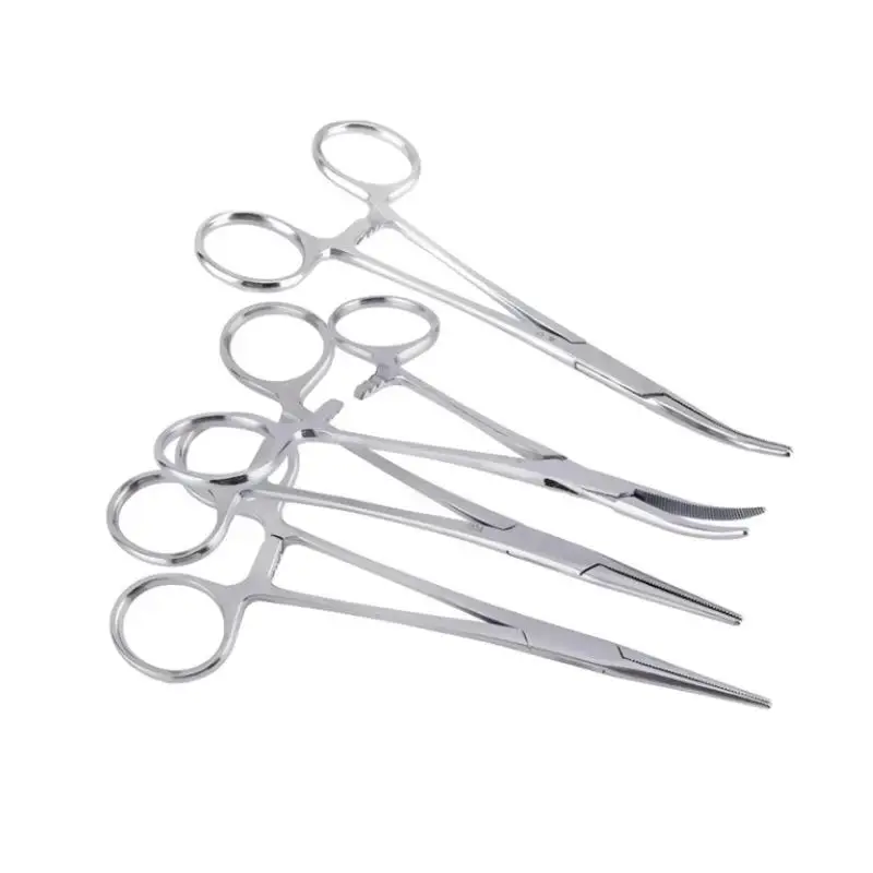 Surgical Straight/curved Hemostatic Mosquito Forceps Hemostat Reusable ...