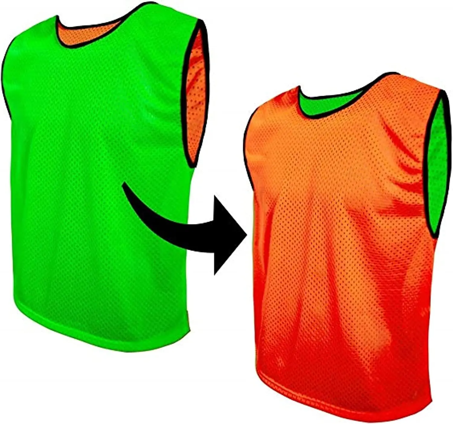 Football Reversible Mesh Bibs/pinnies Adult Sleeveless Soccer Netball