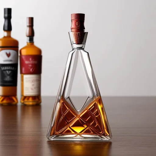 Most Popular Vodka Whisky Brandy Glass Bottle Triangle Shape Whisky Bottle Whisky Pocket Bottle