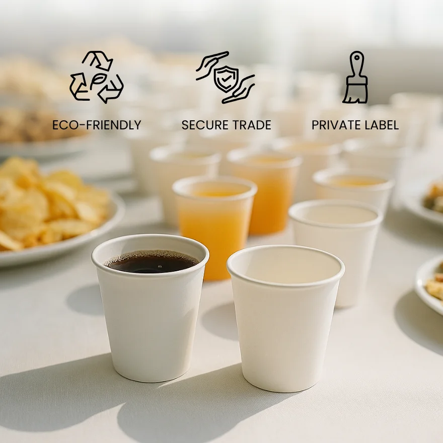 7oz Ripple Wall Disposable Paper Cups Biodegradable Eco-Friendly Hot ...