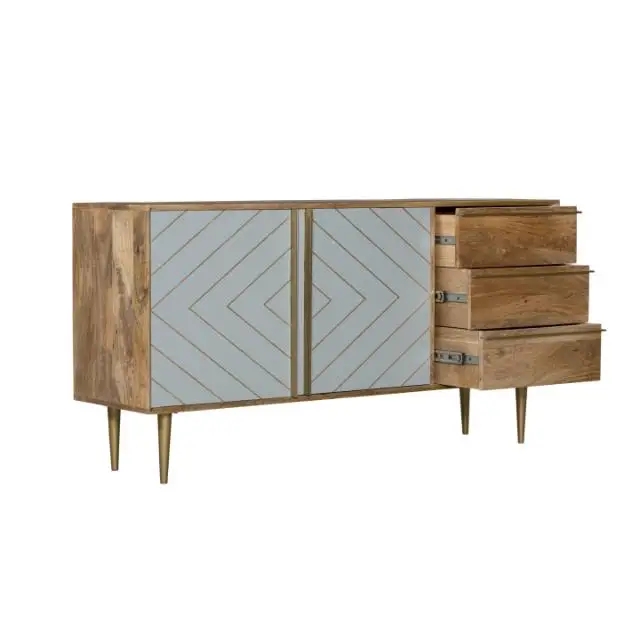 Industrial Vintage Mango Wood Sideboard Jodhpur Solid Wood