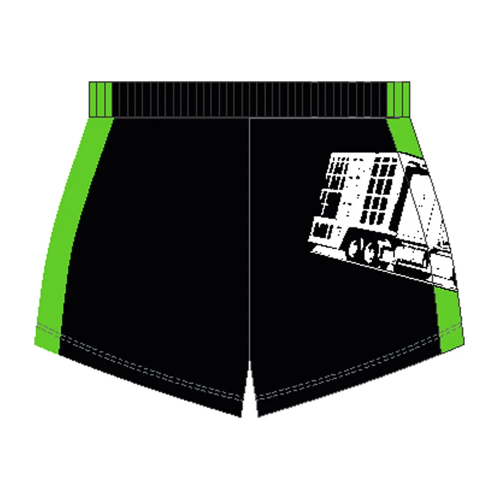 Wholesale Factory Direct Customized Logo Sublimated Polyester Rugby Footy Shorts With Pocket