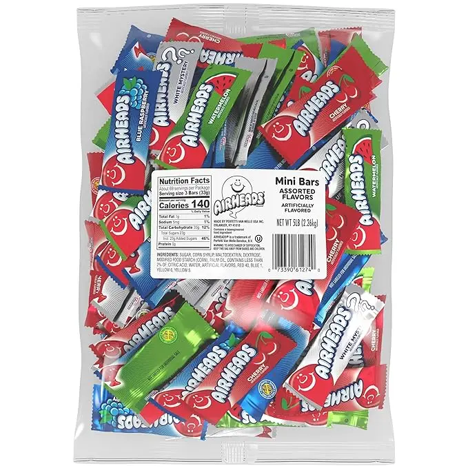 Quality Wholesale Airheads Candy Bars,Variety Bulk Box,Chew,Gifts