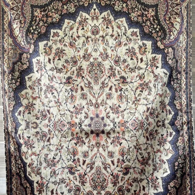 Digital Print Silk Velvet Prayer Rug Floral Fringed Muslim 2023 New