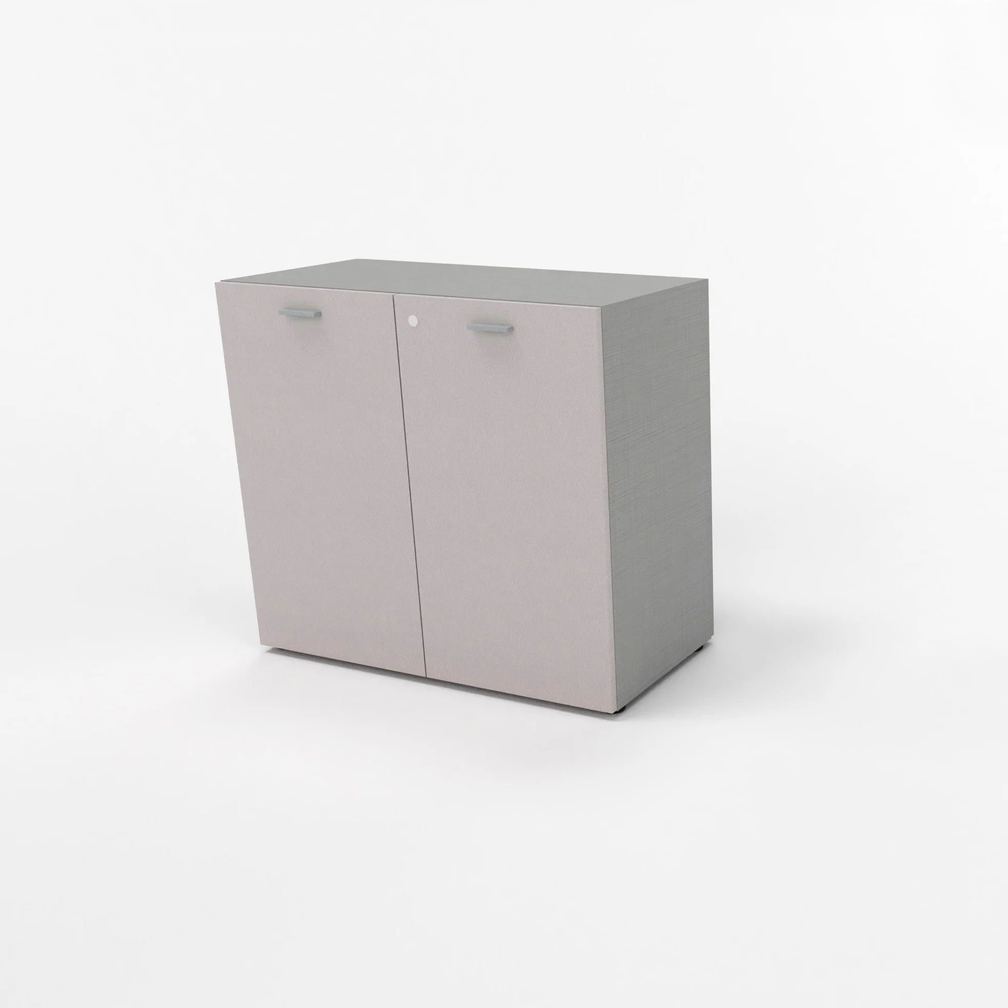 Bookcase L90xh80 With Doors With Lock 1 Positioning Shelv Leveling Feet