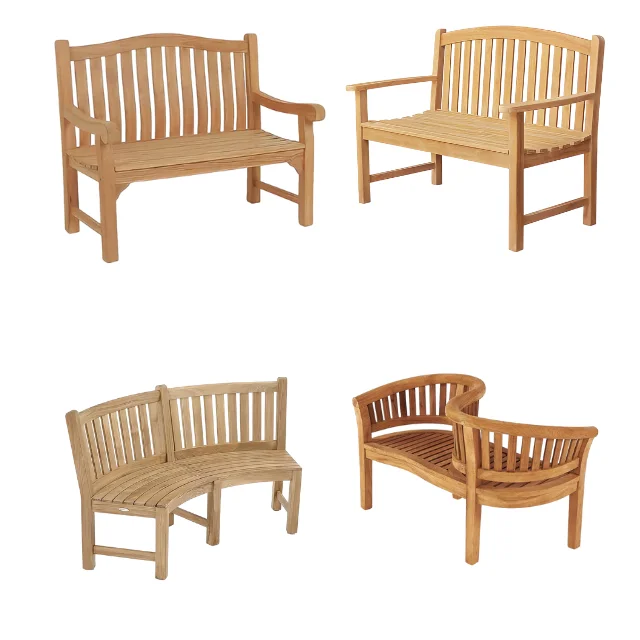 Outside Teak Garden Furniture Wooden Benches For Outdoor Use Natural Style High Quality Product