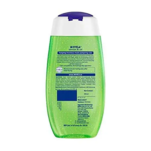 Nivea Women Shower Gel Lemon & Oil Body Wash Transparent 250 Ml & 125
