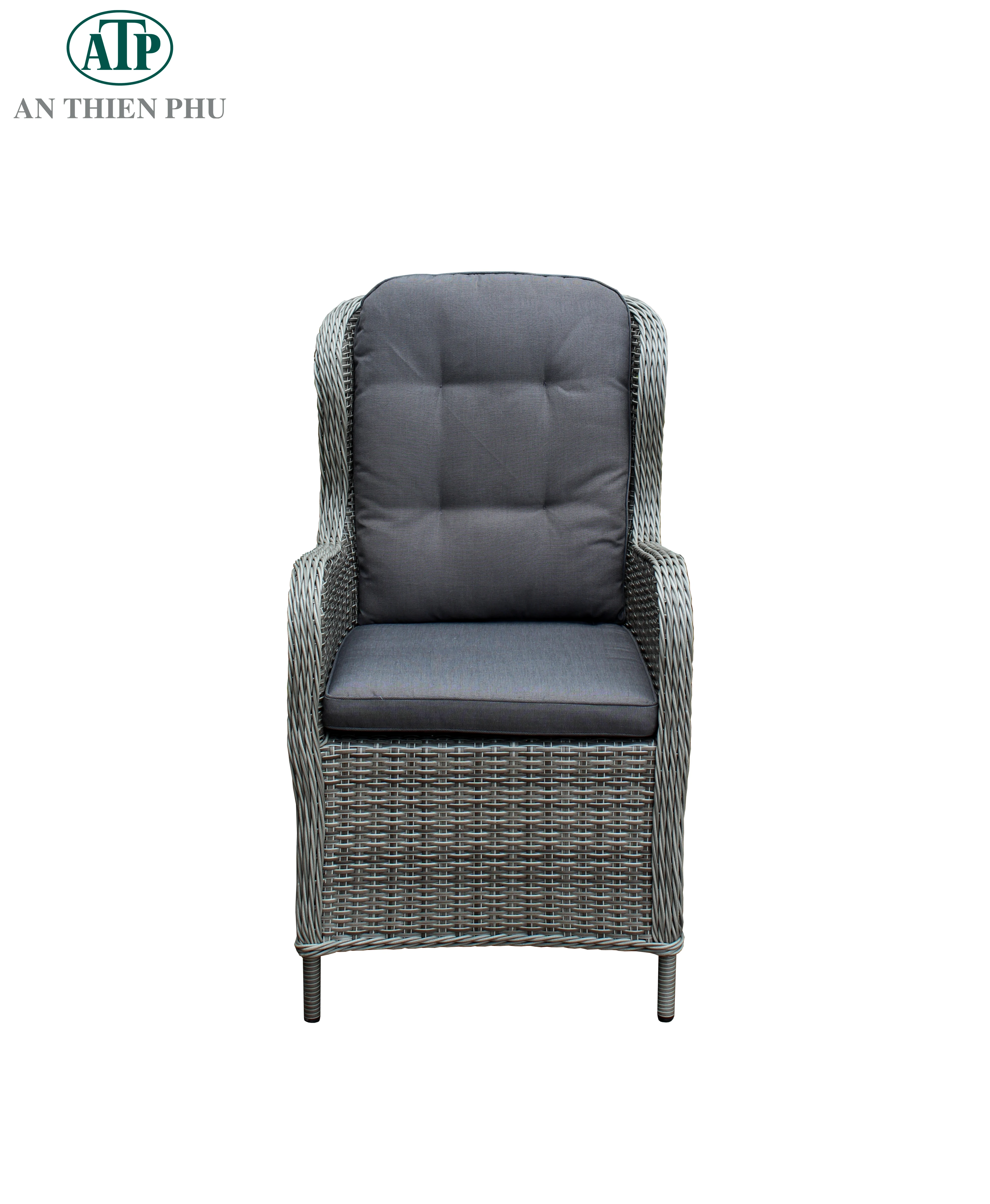 Galvanized Steel With Rattan Single Sofa Garden Rattan Made By Viet Nam