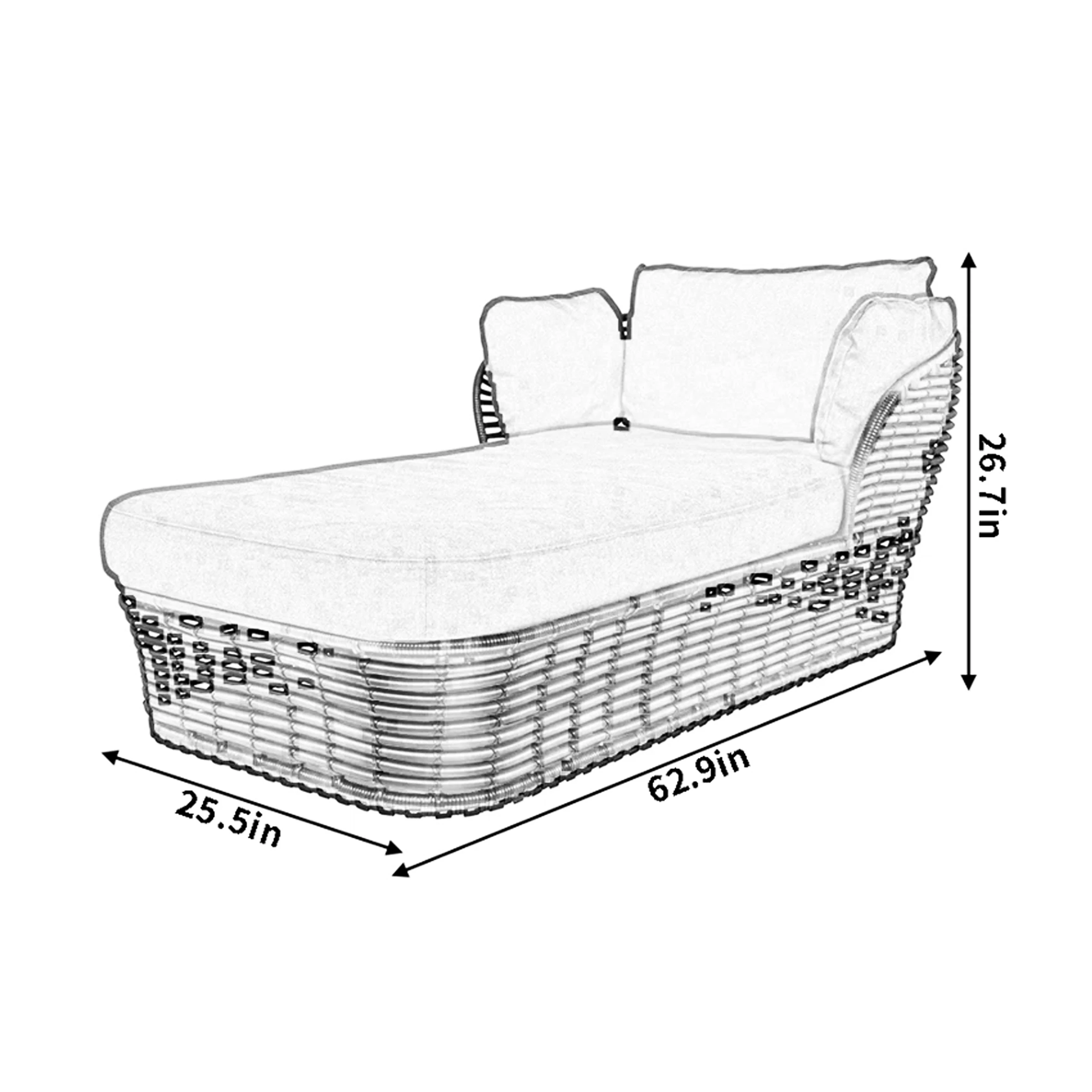 Outdoor Modern Daybed Modern Pool Chair Outdoor Sunbed Beach Side