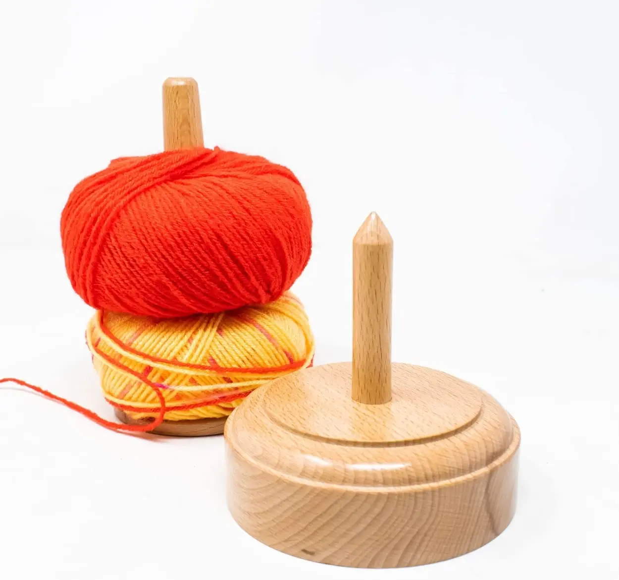 Wood Yarn Holder With Twirling Mechanism Classic Fancy Wooden Holders ...