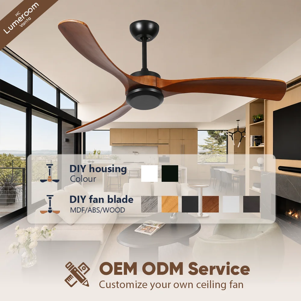 Ceiling Fan, 35W, Wood+Metal - detail 8