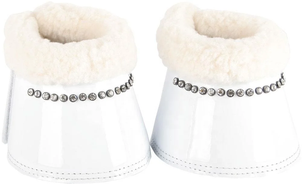 Customized Top Selling Neoprene Horse Bell Boot With Flap And Mink Fur