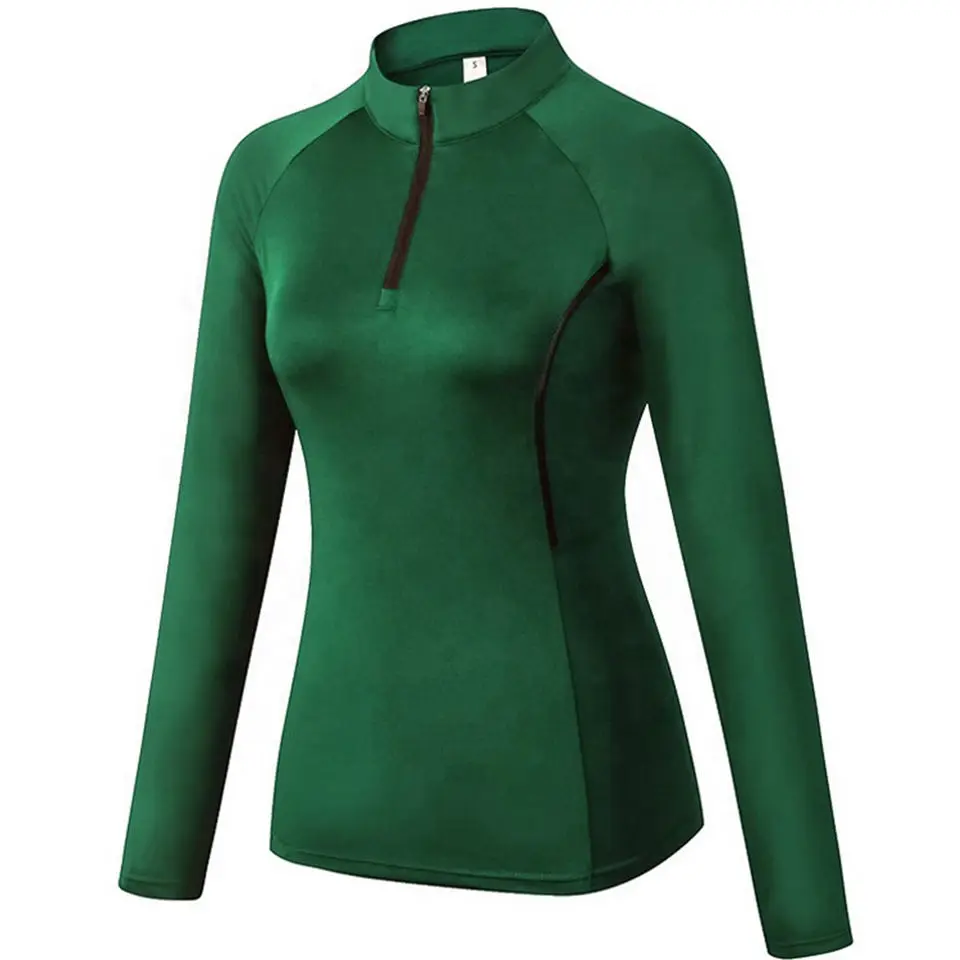 Ladies Sublimation Horse Riding Shirt Quick Dry Equestrian Base Layer
